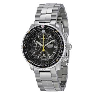 SEIKO mens pilot watch chronograph
